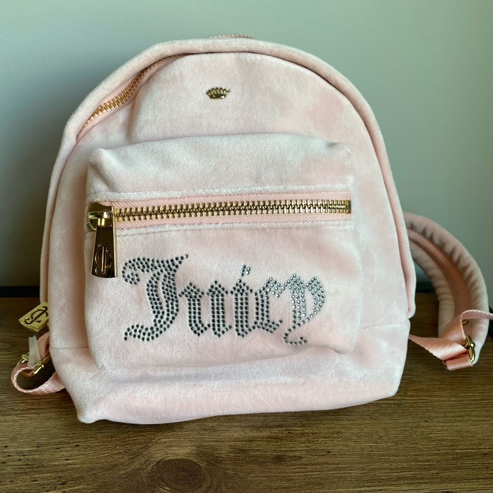 NWT Juicy Couture Pink Velour Mini Backpack
